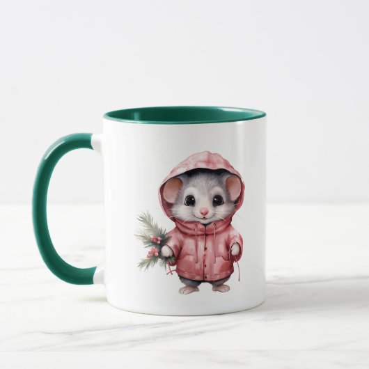 Cute mouse christmas merry and bright tasse (Links)