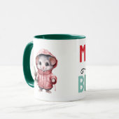 Cute mouse christmas merry and bright tasse (Vorderseite Links)