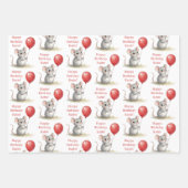 Cute Mouse, Cupcakes and Sprinkles Birthday Geschenkpapier Set (Vorderseite 2)