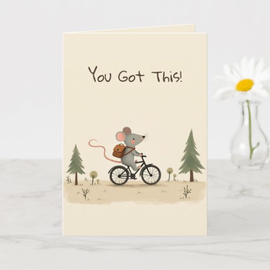 Cute Mouse Kids Kind Encouragement Greeting Card Karte (Kleine Pflanze)