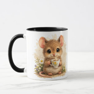 Cute Mouse Mug – Adorable Mouse Drinking Coffee Tasse