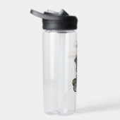 Cute Mouse Standing on Rocks, with Mushrooms Trinkflasche (Rechts)