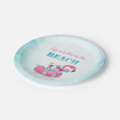 Cute Mouse  Stylish Beach   Pappteller (Schrägansicht)