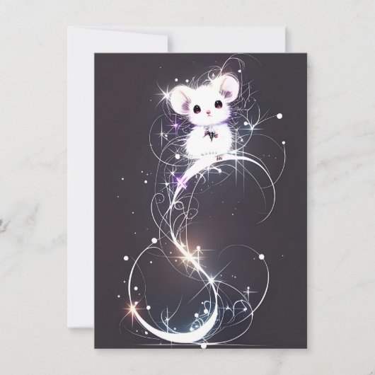 Cute Mouse Unique Christmas Cards Feiertagskarte (Vorderseite)