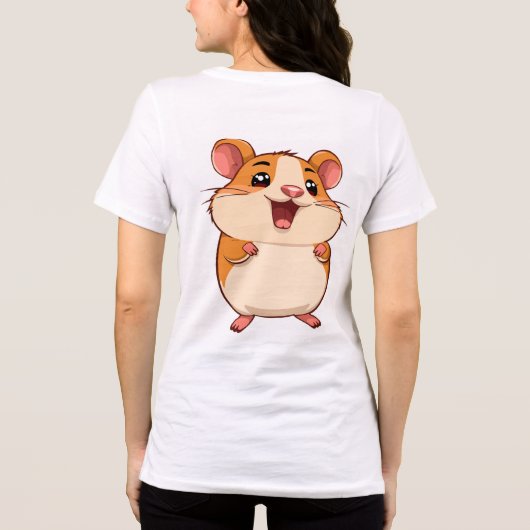 Cute Mouse Woman T-Shirt Tri-Blend Shirt (Rückseite)
