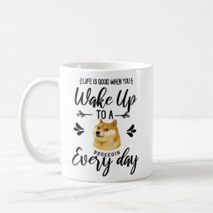 Cute Much Wow! Dogecoin Meme Hodl Kaffeetasse