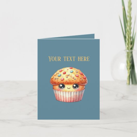 Cute muffin lovers Bakery vendors customizable Karte (Vorderseite)
