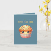 Cute muffin lovers Bakery vendors customizable Karte (Gelbe Blume)