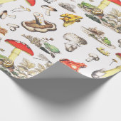 Cute Mushroom Frog Snail Forest Pattern Geschenkpapier (Ecke)