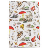 Cute Mushroom Frog Snail Forest Pattern Mittlere Geschenktüte (Vorderseite)