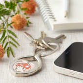 cute mushroom ghost keychain schlüsselanhänger (Seite)
