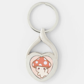 cute mushroom ghost keychain schlüsselanhänger