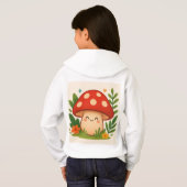 Cute Mushroom Hoodie for Kids (Schwarz voll)