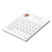 Cute mushroom monthly challenge  notizblock (Rotiert)