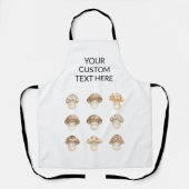 Cute Mushrooms Custom Text Simple Schürze (Vorderseite)