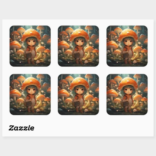 Cute mushrooms sticker (Blatt)