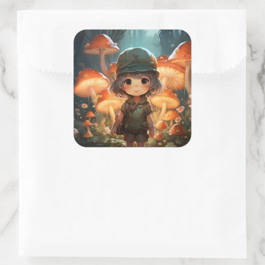 Cute mushrooms sticker (Tasche)