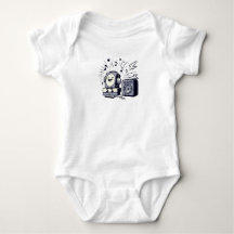 Cute Music Lover – Adorable Cartoon Baby Bodysuit
