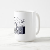 Cute Music Lover – Fun Cartoon Coffee Mug Kaffeetasse (VorderseiteRechts)