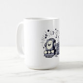 Cute Music Lover – Fun Cartoon Coffee Mug Kaffeetasse (Vorderseite Links)