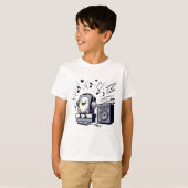 Cute Music Lover – Fun Cartoon Kids T-Shirt (Vorne ganz)