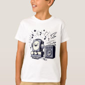 Cute Music Lover – Fun Cartoon Kids T-Shirt (Vorderseite)