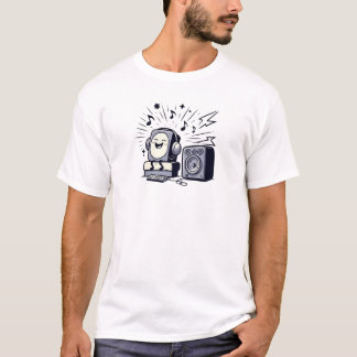 Cute Music Lover – Fun Cartoon Men’s T-Shirt