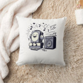 Cute Music Lover – Fun Cartoon Music Pillow Kissen (Decke)