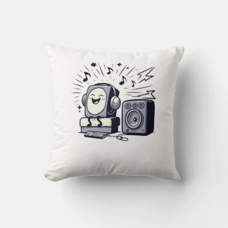 Cute Music Lover – Fun Cartoon Music Pillow Kissen