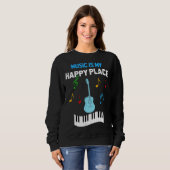 Cute Music Musician Tees  Music Is My Happy Place (Vorne ganz)