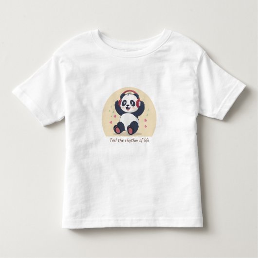 Cute Music Panda Kleinkind T-shirt (Vorderseite)