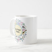 Cute Musical Doodles Kids Custom Photo  Name Mug Kaffeetasse (Vorderseite Links)