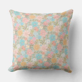 Cute muted pastel floral pattern kissen