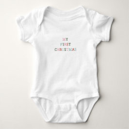Cute My First Christmas Festive Quote Baby Strampler