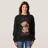 Cute My First Valentine Teddy Sweatshirt (Vorne ganz)