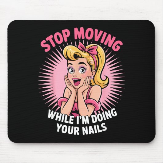 Cute Nail Tech Art For Women Girl Manicurist Nail  Mousepad (Vorne)