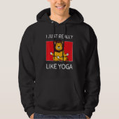 Cute Namaste Lion I Just Really Like Yoga Pilates Hoodie (Vorderseite)