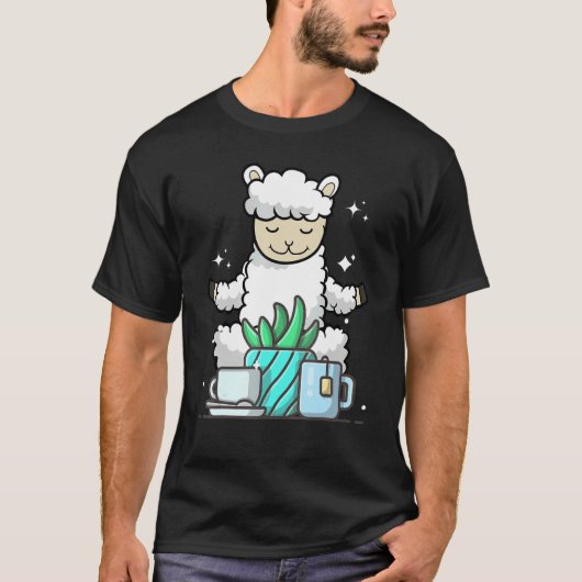 Cute Namaste Sheep Do Yoga Gardening Coffee T-Shirt (Vorderseite)
