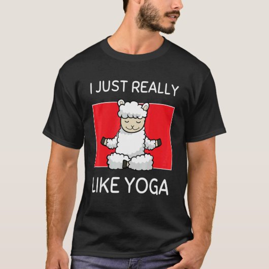 Cute Namaste Sheep I Just Really Like Yoga Pilates T-Shirt (Vorderseite)