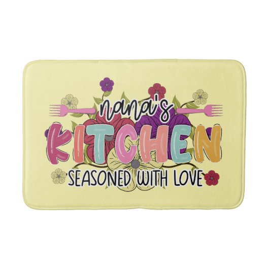 Cute Nana's Kitchen word art  Badematte (Vorderseite)
