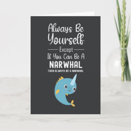 Cute Narwhal Cards Boy Ocean Whale For Kids Karte