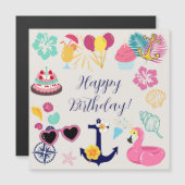 Cute Nautical Birthday Door Magnet (Vorne/Hinten)