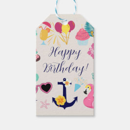 Cute Nautical Birthday Geschenkanhänger