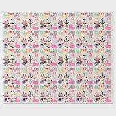 Cute Nautical Birthday Geschenkpapier (Flach)