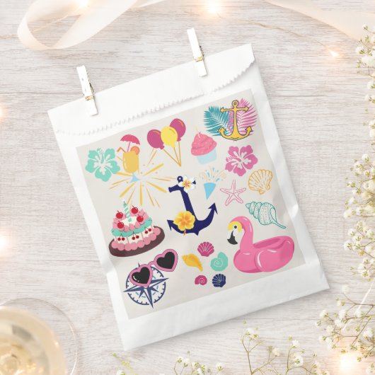 Cute Nautical Birthday Geschenktütchen (Ausgeschnitten)