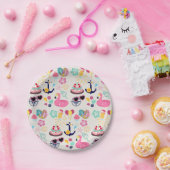 Cute Nautical Birthday Pappteller (Party)