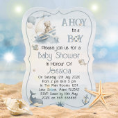 Cute Nautical Boy Baby Shower Invitation Einladung