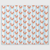 Cute Nautical Lobster Crawfish Pattern Geschenkpapier (Flach)