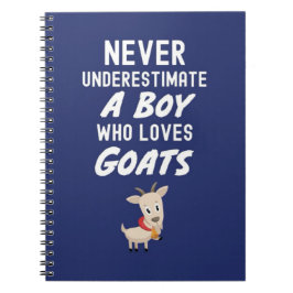 Cute Navy Blue Goat Gifts For Baby Boys Farmer  Notizblock