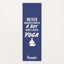 Cute Navy Blue Yoga Gifts For Baby Boys Kids Yogi Yogamatte